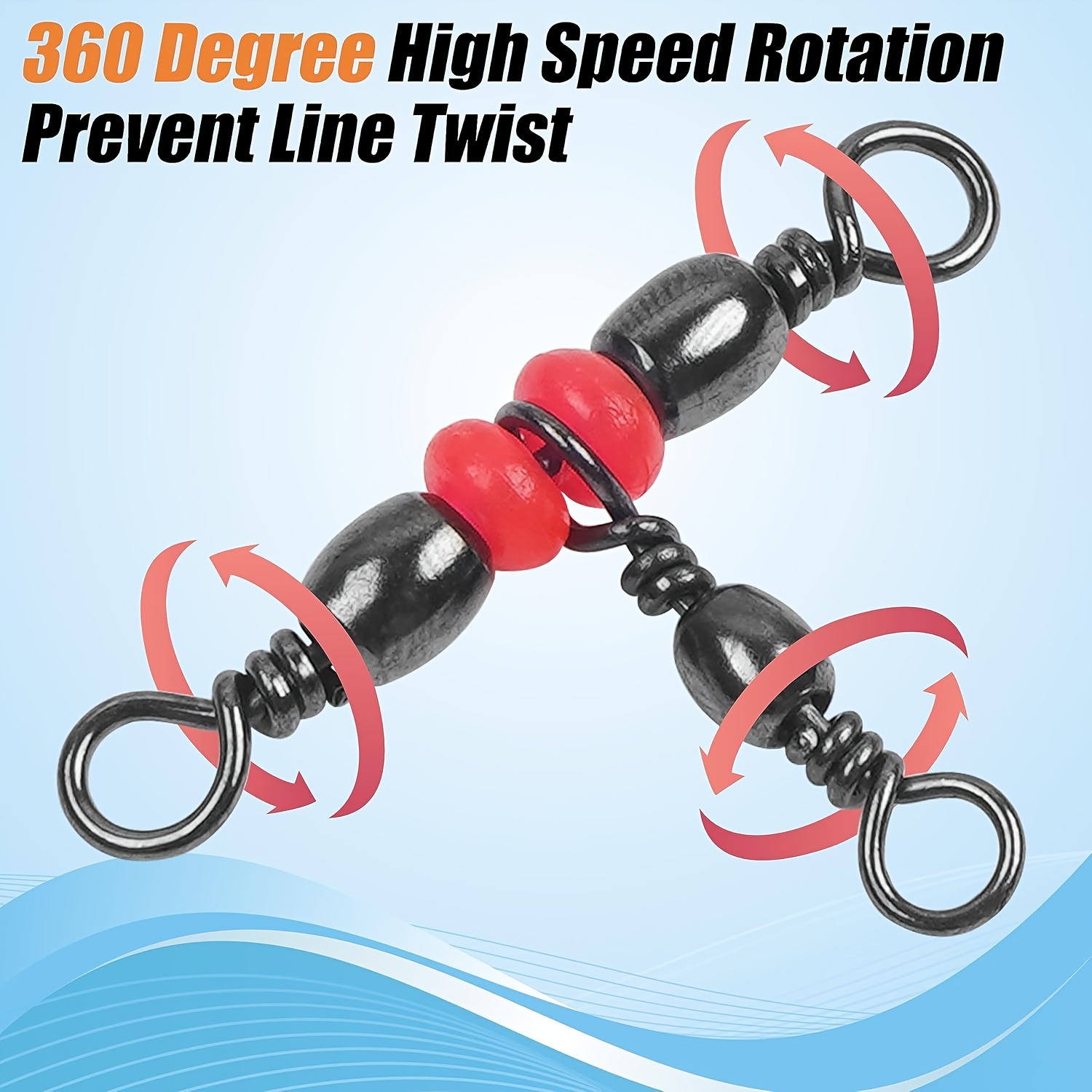3 Three Way Swivels,Triple Swi - огляд і ціна Fishing Rod Building Kit