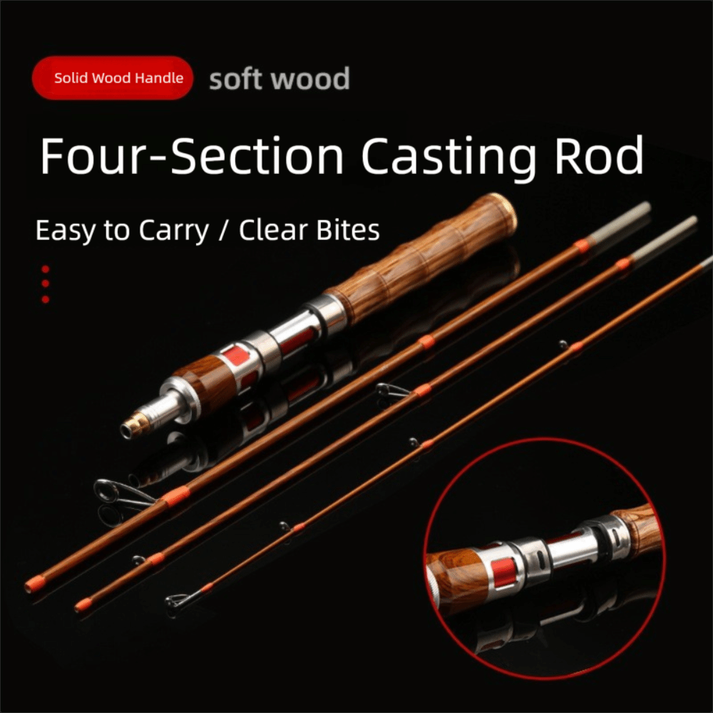 4 Sections Spinning Fishing Ro - огляд і ціна Fishing Rod Carbon Fiber