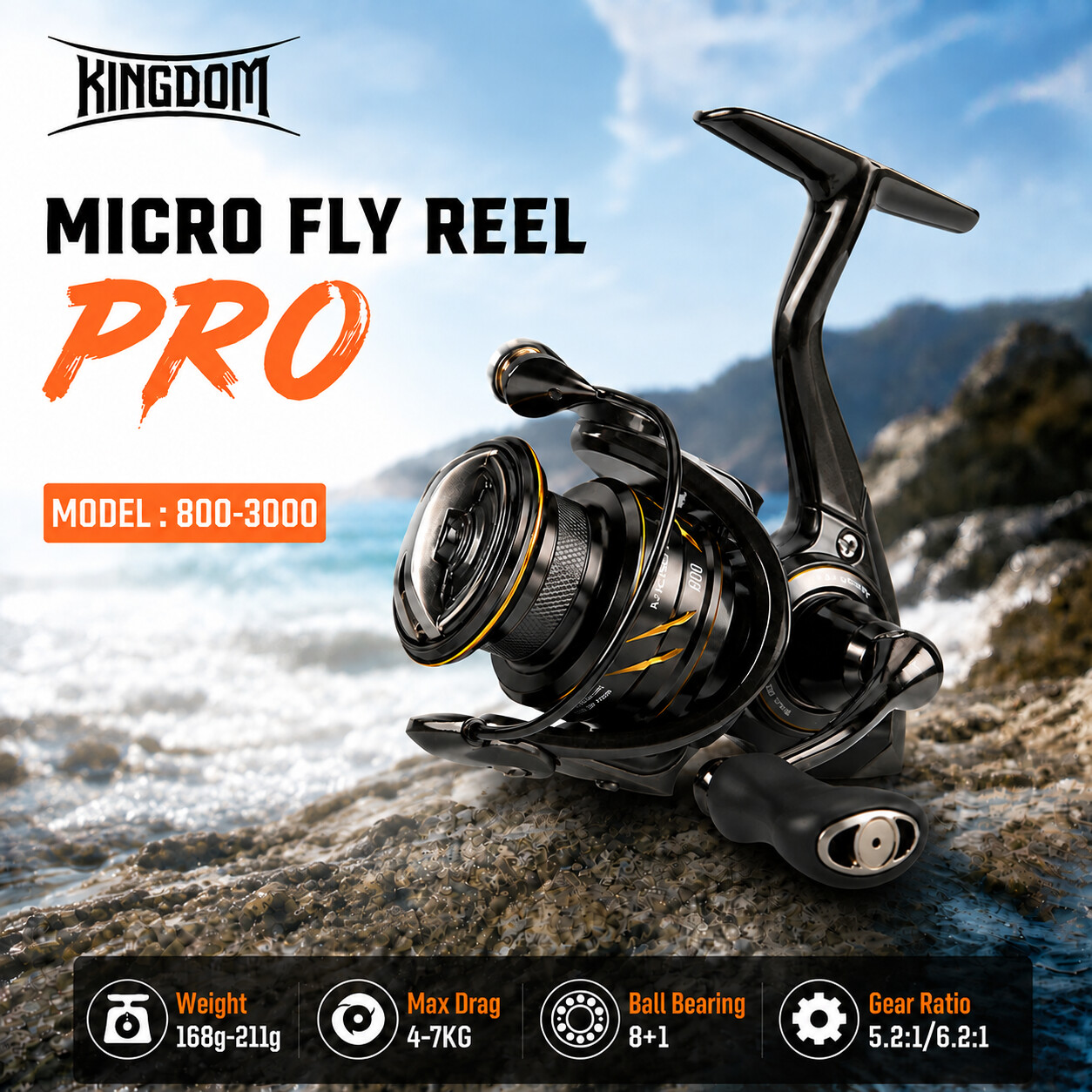 Kingdom Micro Fly Pro Fishing  - огляд і ціна Abu Garcia Reel Revo